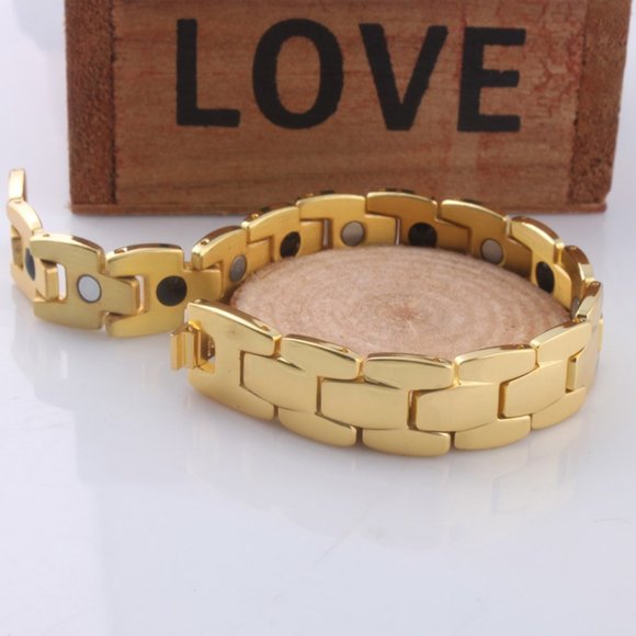 Golden stainless steel bracelet - Picture 4 of 4